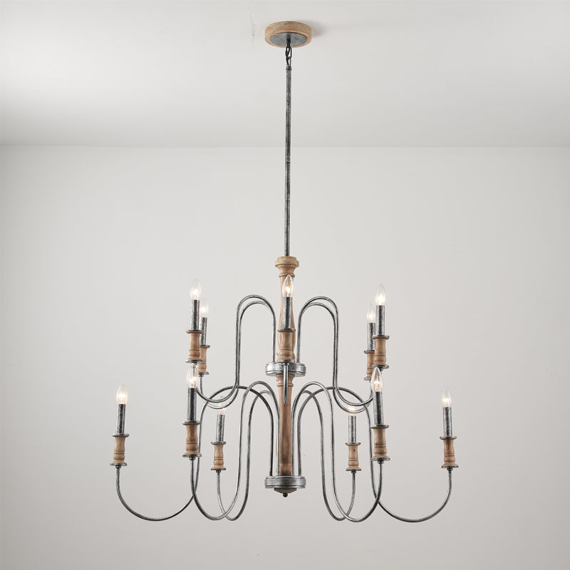 Volo Lustre Métal Bois Luxe Postmoderne - Neutralighting