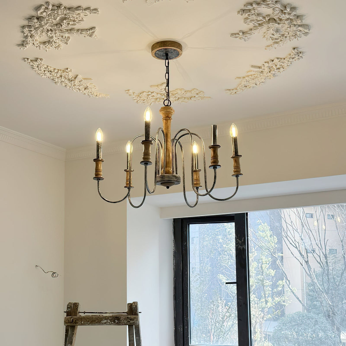 Volo Lustre Métal Bois Luxe Postmoderne - Neutralighting