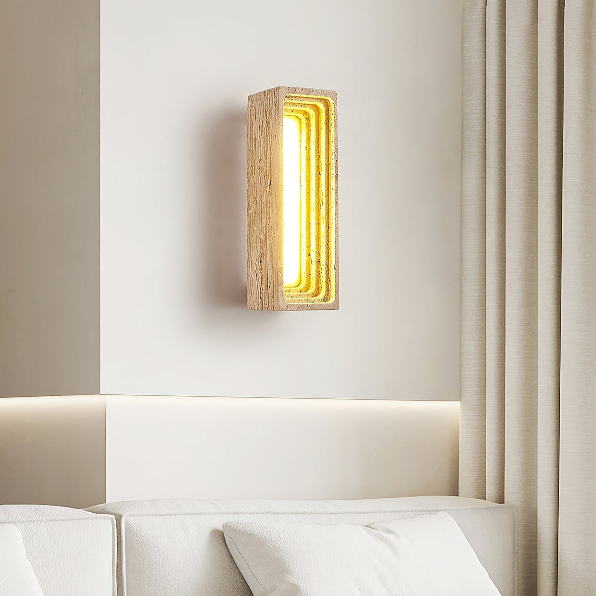 Siliq Applique Murale Travertin Beige Minimaliste Moderne - Neutralighting