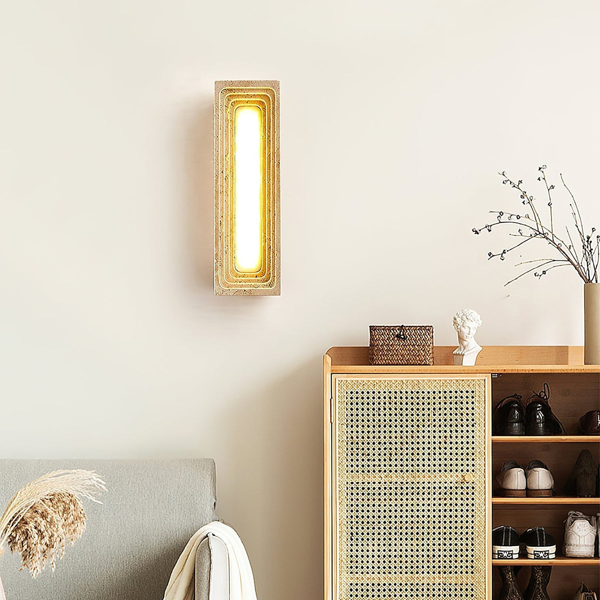 Siliq Applique Murale Travertin Beige Minimaliste Moderne - Neutralighting