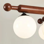 Briette Plafonnier Bois Verre Globe Mid Century - Neutralighting