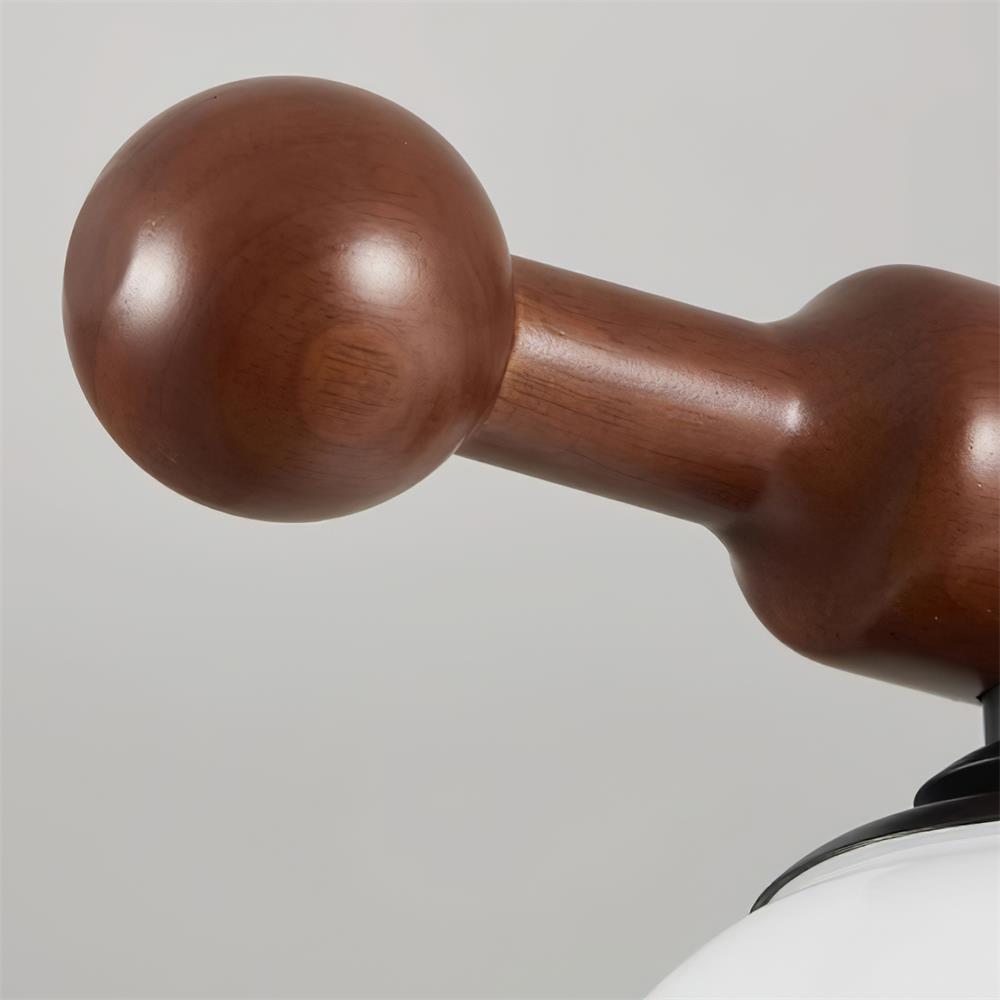 Briette Plafonnier Bois Verre Globe Mid Century - Neutralighting