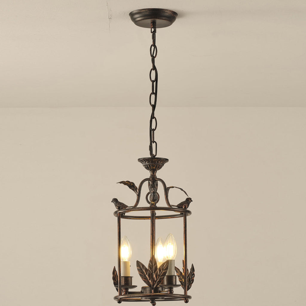 Hylite Suspension Lanterne Métal Doré Industrielle Vintage - Neutralighting