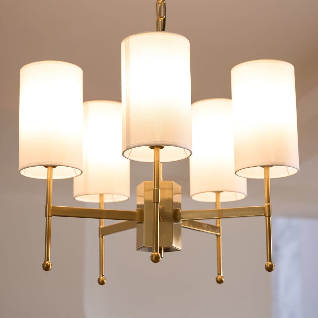Ulcarisra Chandelier en Tissu Vintage en Laiton - Neutralighting