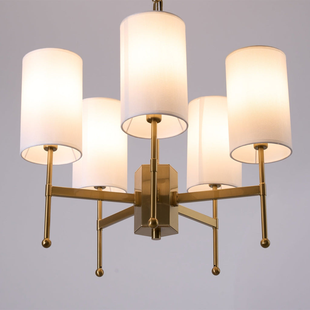 Ulcarisra Chandelier en Tissu Vintage en Laiton - Neutralighting