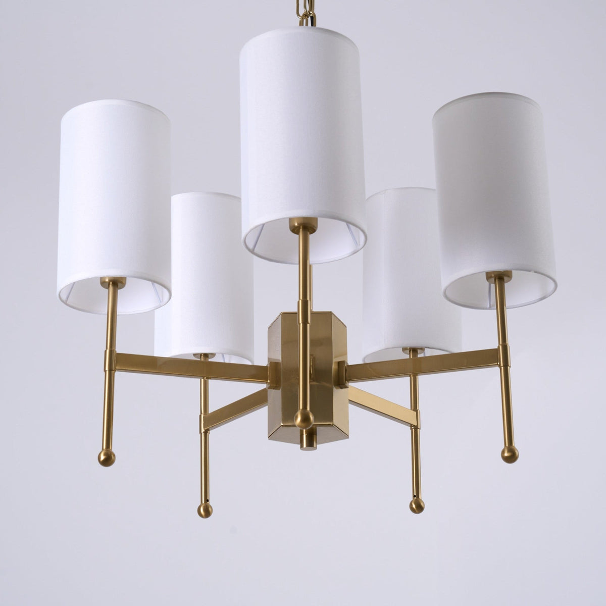 Ulcarisra Chandelier en Tissu Vintage en Laiton - Neutralighting