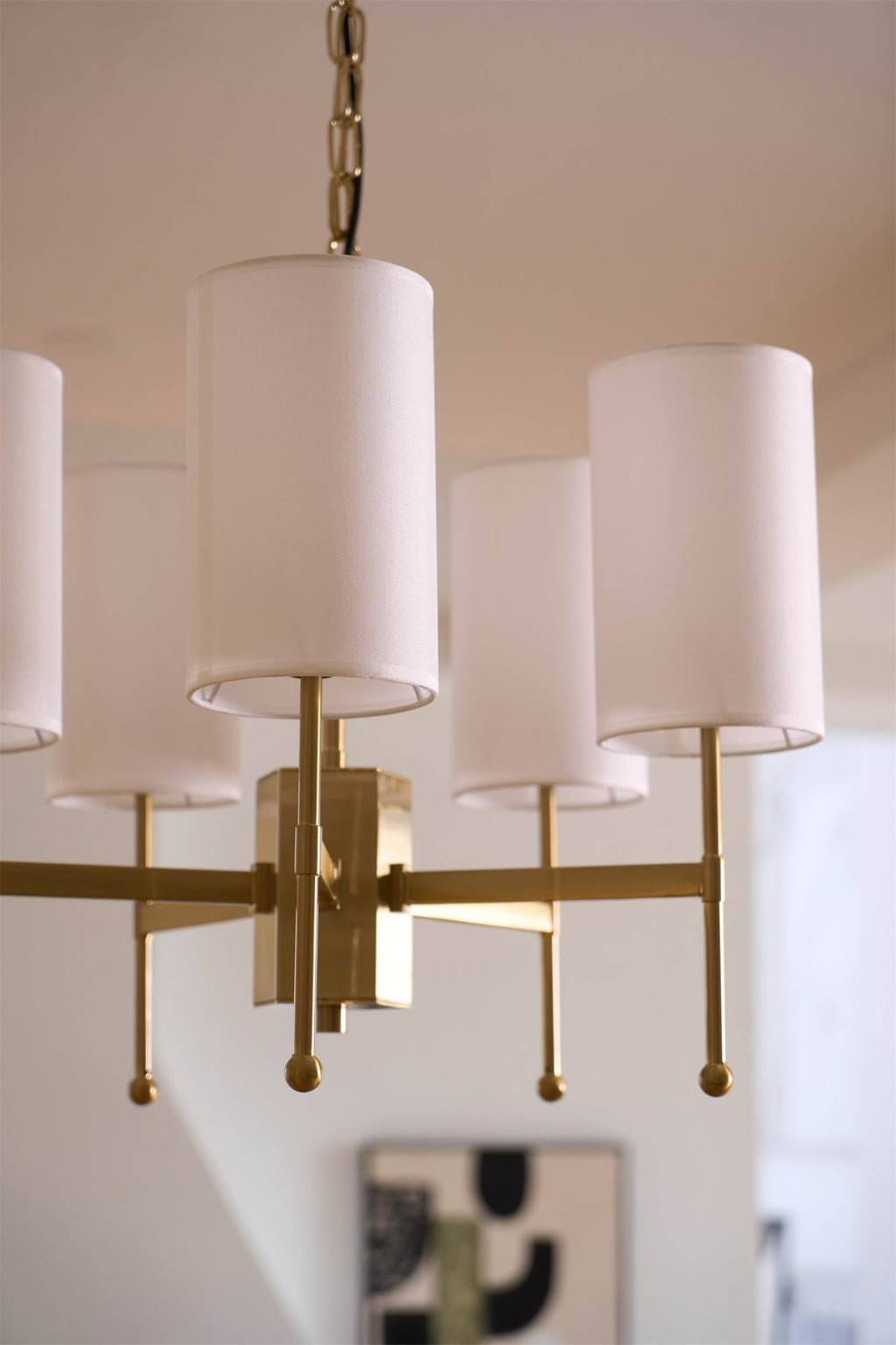 Ulcarisra Chandelier en Tissu Vintage en Laiton - Neutralighting