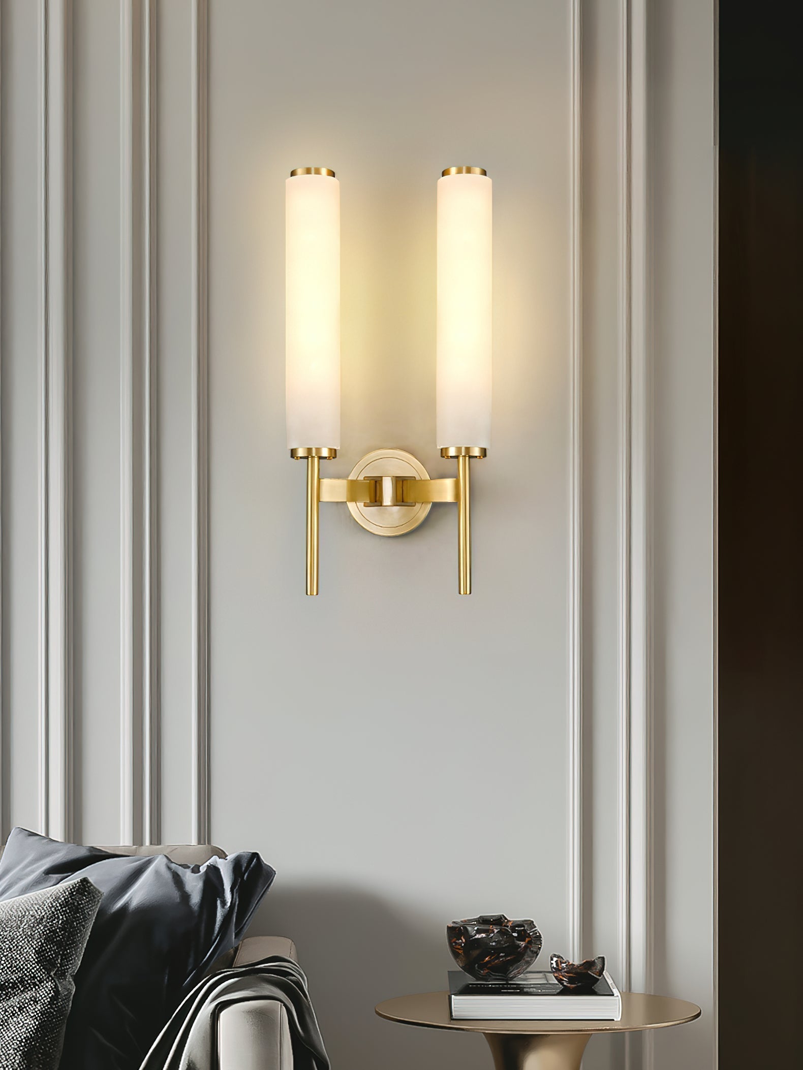 Olrinyra Applique Murale Cylindre en Albâtre - Neutralighting