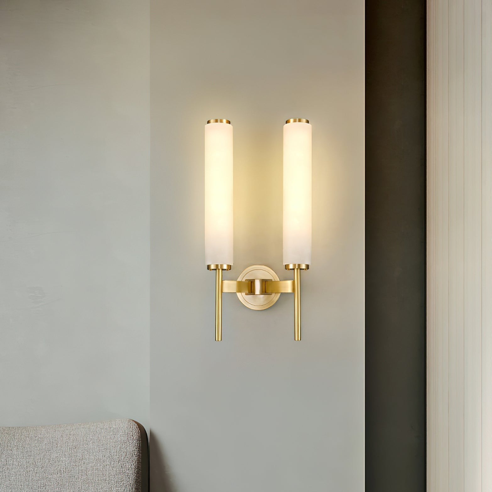 Olrinyra Applique Murale Cylindre en Albâtre - Neutralighting