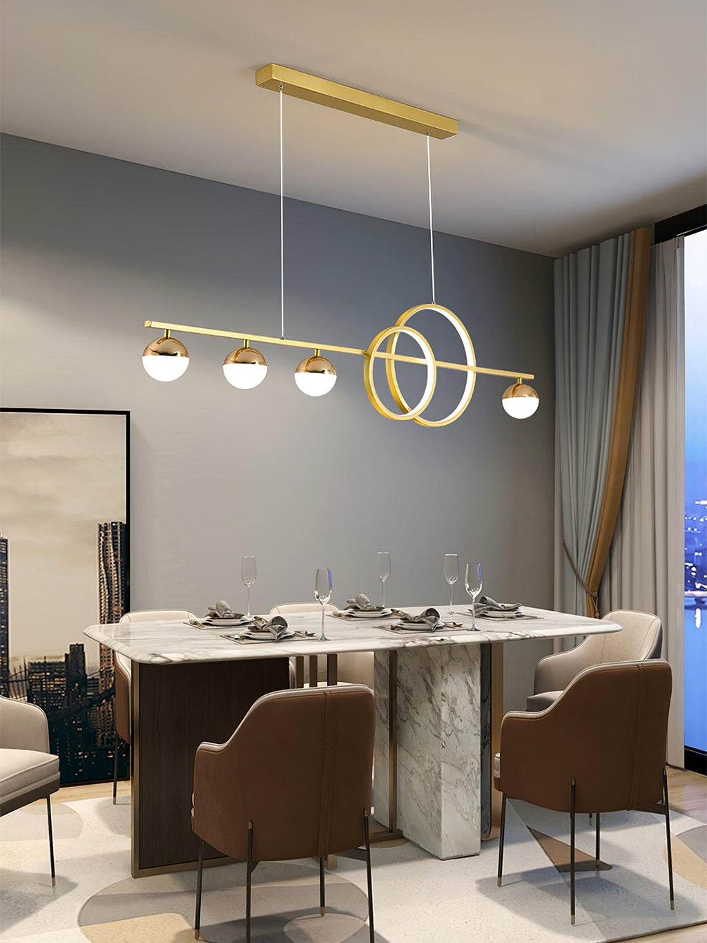 Aviniel Suspension Moderne en Laiton - Neutralighting