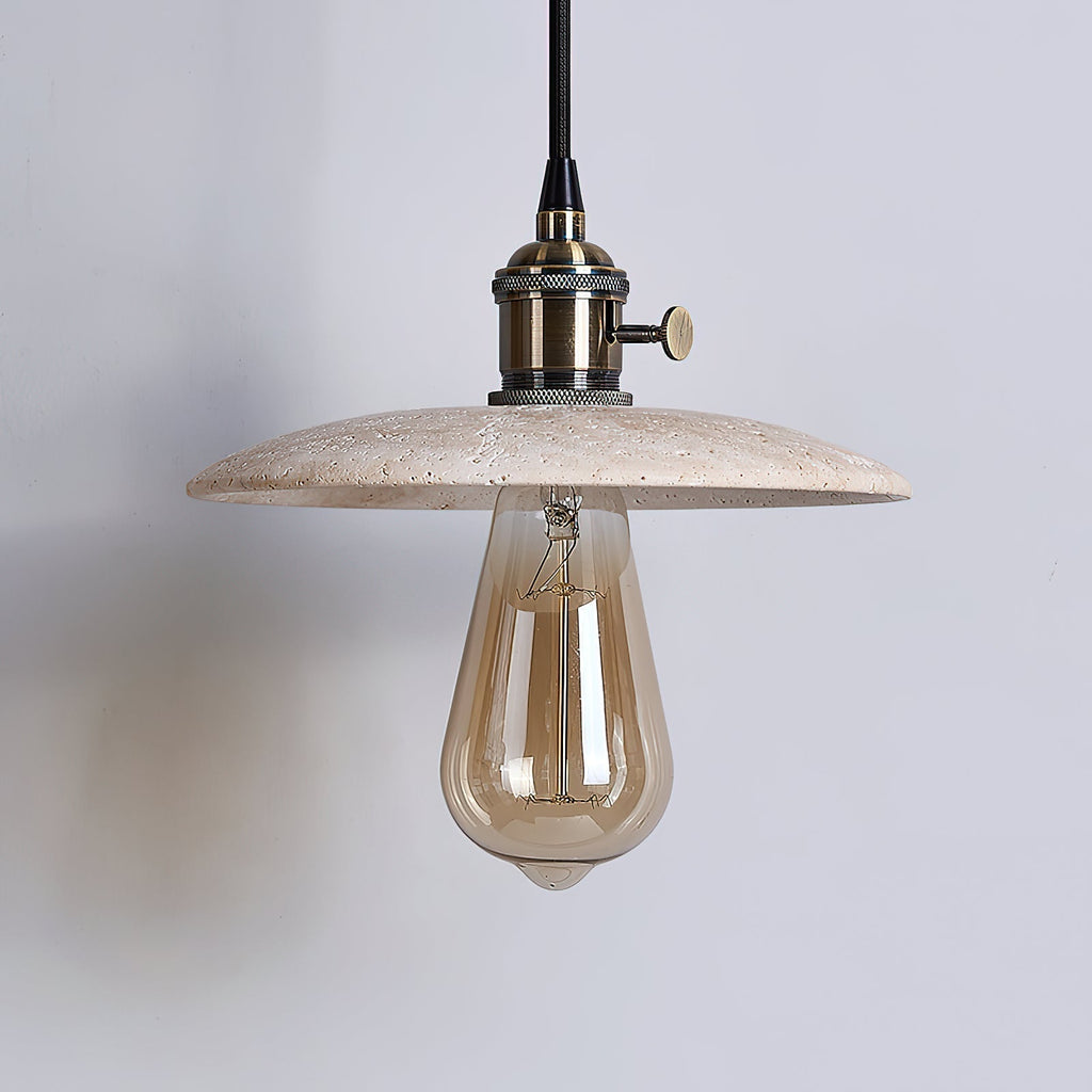 Metis Suspension Métal Travertin Beige Minimaliste Moderne - Neutralighting