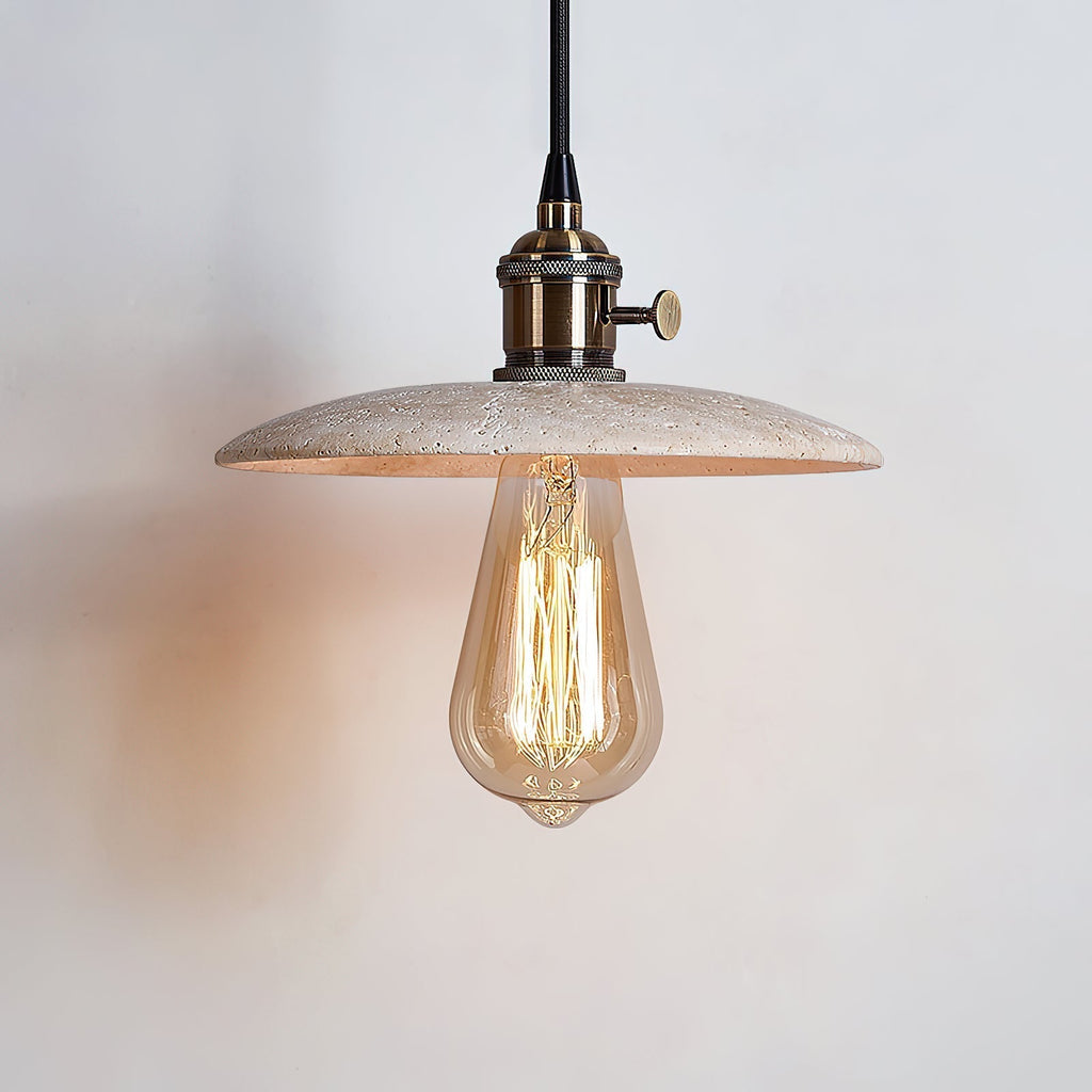 Metis Suspension Métal Travertin Beige Minimaliste Moderne - Neutralighting
