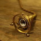 Solara Suspension en Verre Ambre Laiton Vintage - Neutralighting