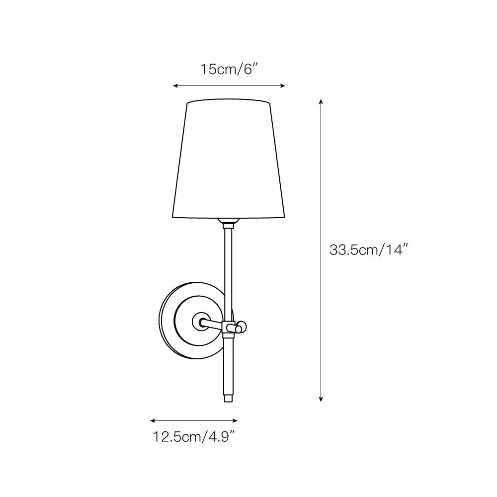 Platina Applique Murale Métal Laiton Tissu Minimaliste Moderne - Neutralighting