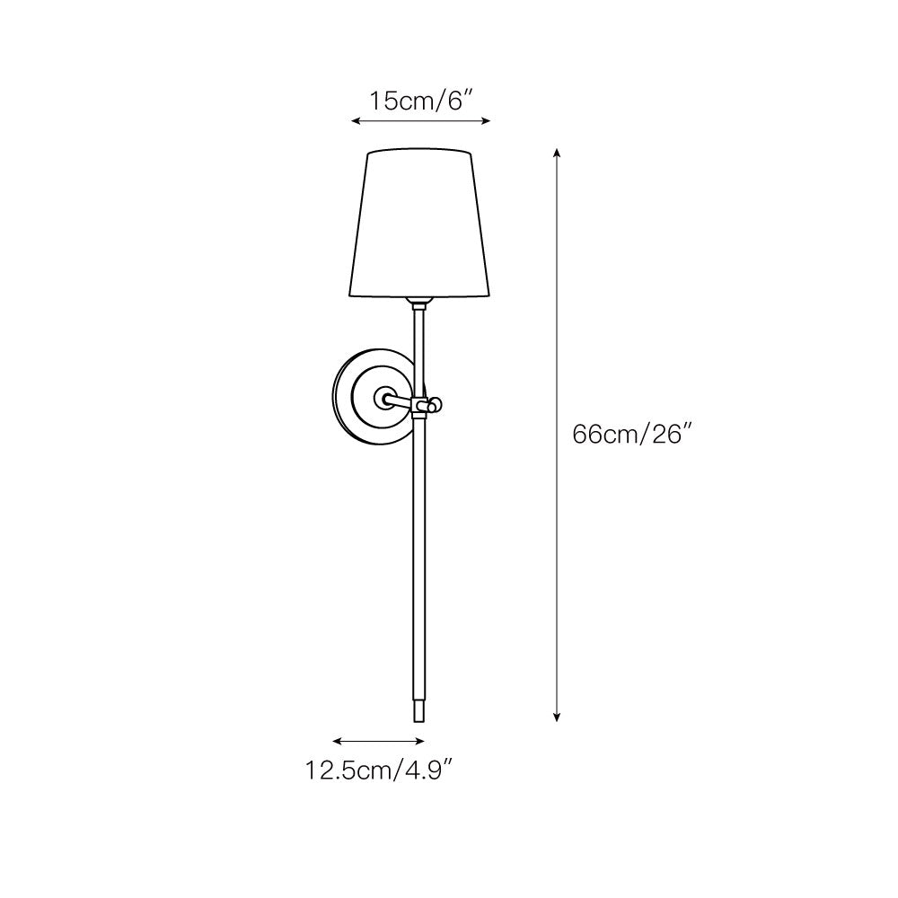Platina Applique Murale Métal Laiton Tissu Minimaliste Moderne - Neutralighting