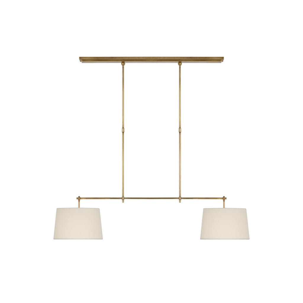 Kaleido Suspension Linéaire Métal Laiton Tissu Élégance - Neutralighting