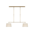 Kaleido Suspension Linéaire Métal Laiton Tissu Élégance - Neutralighting