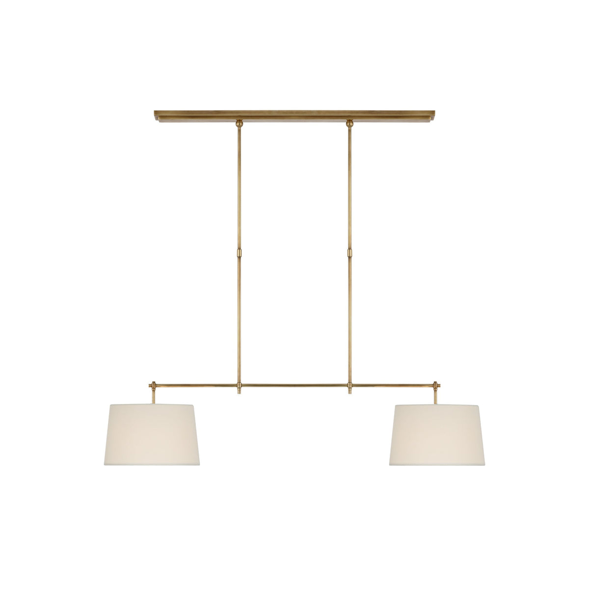 Kaleido Suspension Linéaire Métal Laiton Tissu Élégance - Neutralighting