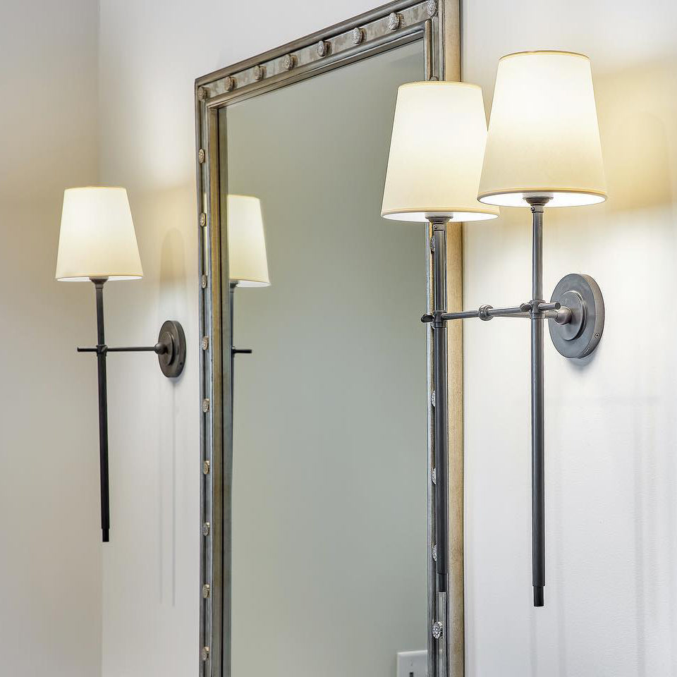 Platina Applique Murale Métal Laiton Tissu Minimaliste Moderne - Neutralighting