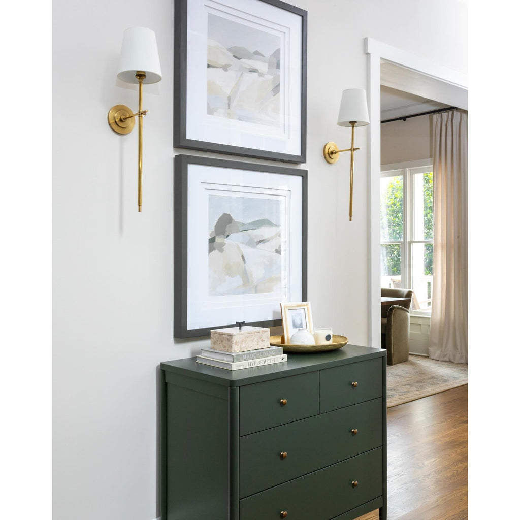 Platina Applique Murale Métal Laiton Tissu Minimaliste Moderne - Neutralighting