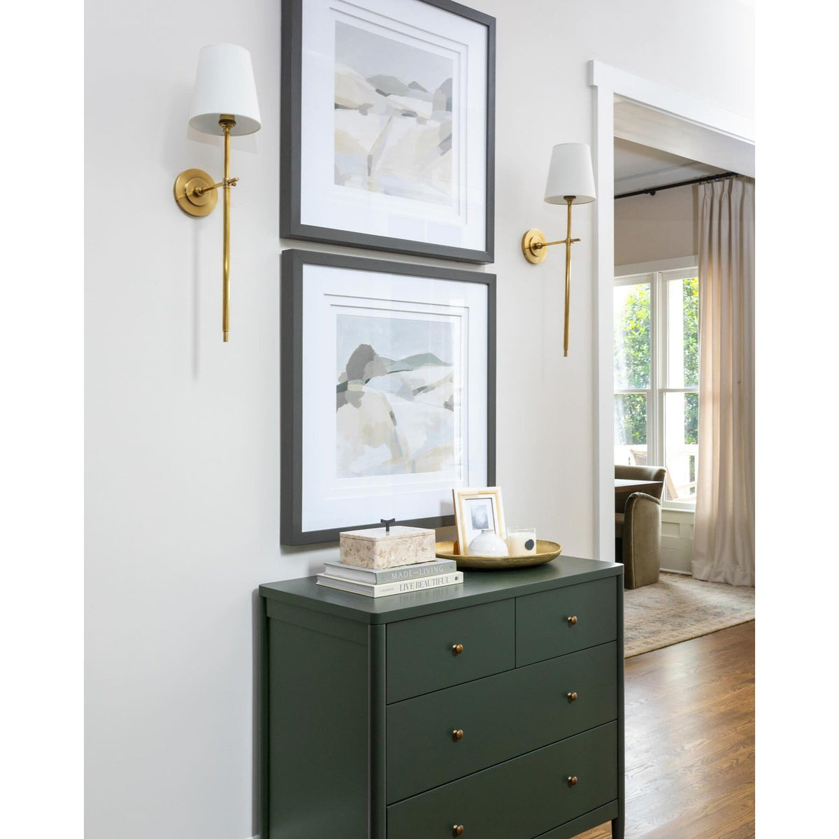Platina Applique Murale Métal Laiton Tissu Minimaliste Moderne - Neutralighting