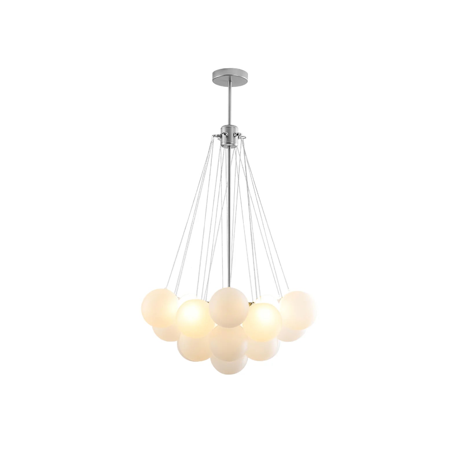 Lustra Chandelier Bulles en Verre Satiné - Neutralighting