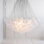 Lustra Chandelier Bulles en Verre Satiné - Neutralighting