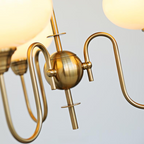 Arisha Vintage LED Métal Verre Lustre Salon - Neutralighting