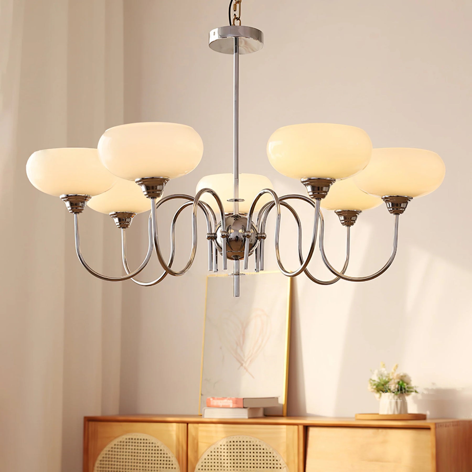 Arisha Vintage LED Métal Verre Lustre Salon - Neutralighting