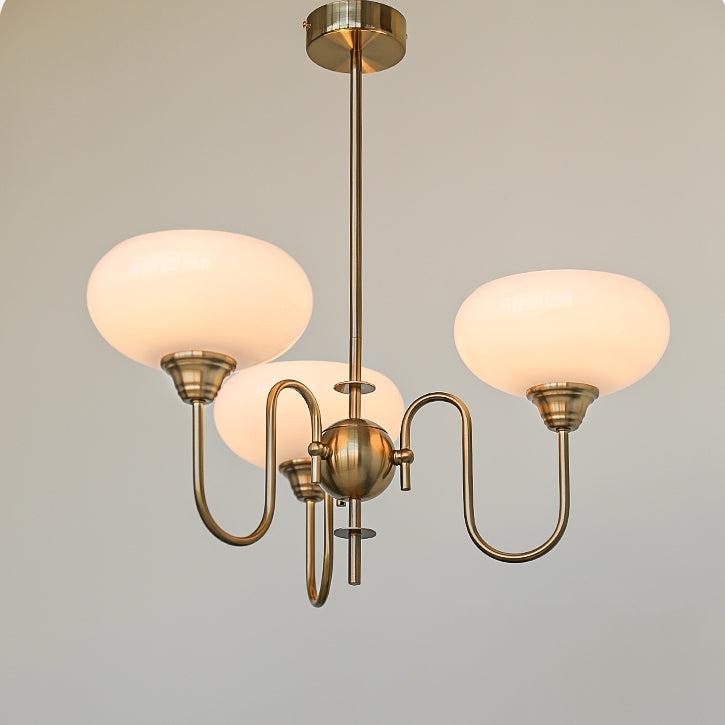Arisha Vintage LED Métal Verre Lustre Salon - Neutralighting