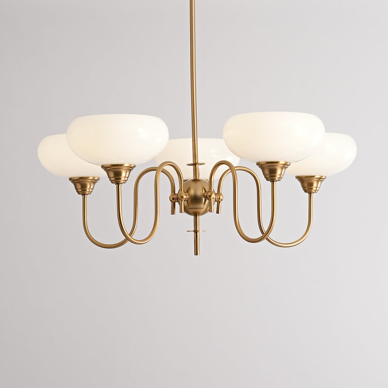 Arisha Vintage LED Métal Verre Lustre Salon - Neutralighting
