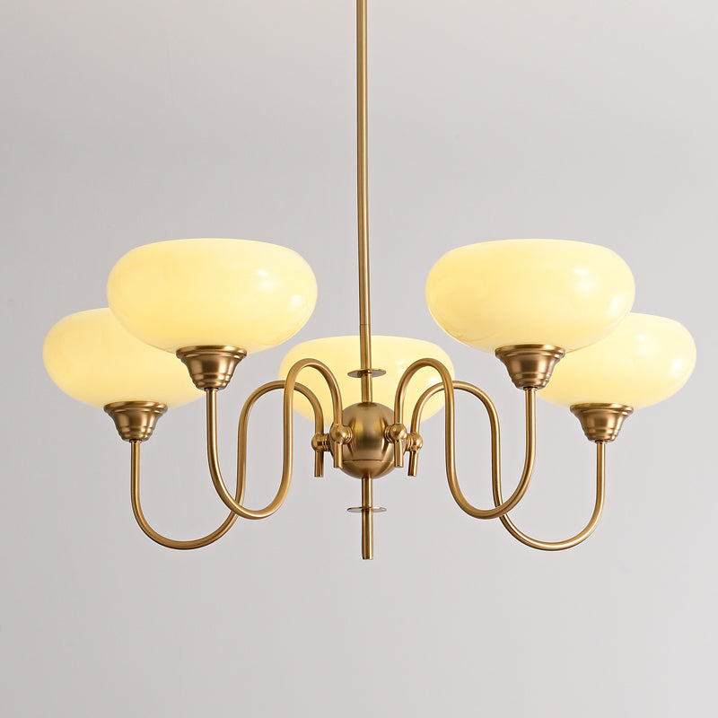 Arisha Vintage LED Métal Verre Lustre Salon - Neutralighting