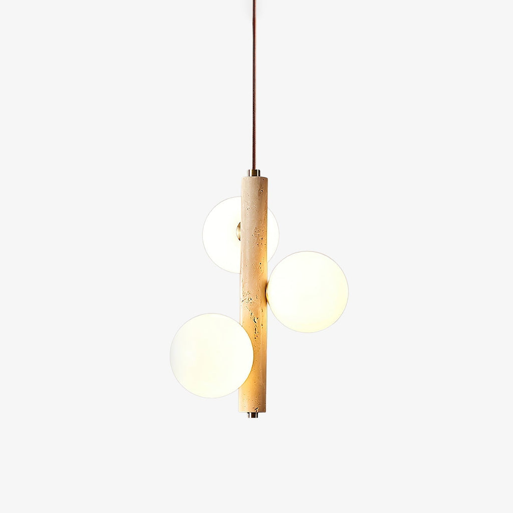 Aursorel Suspension Multi-Globe en Travertin - Neutralighting