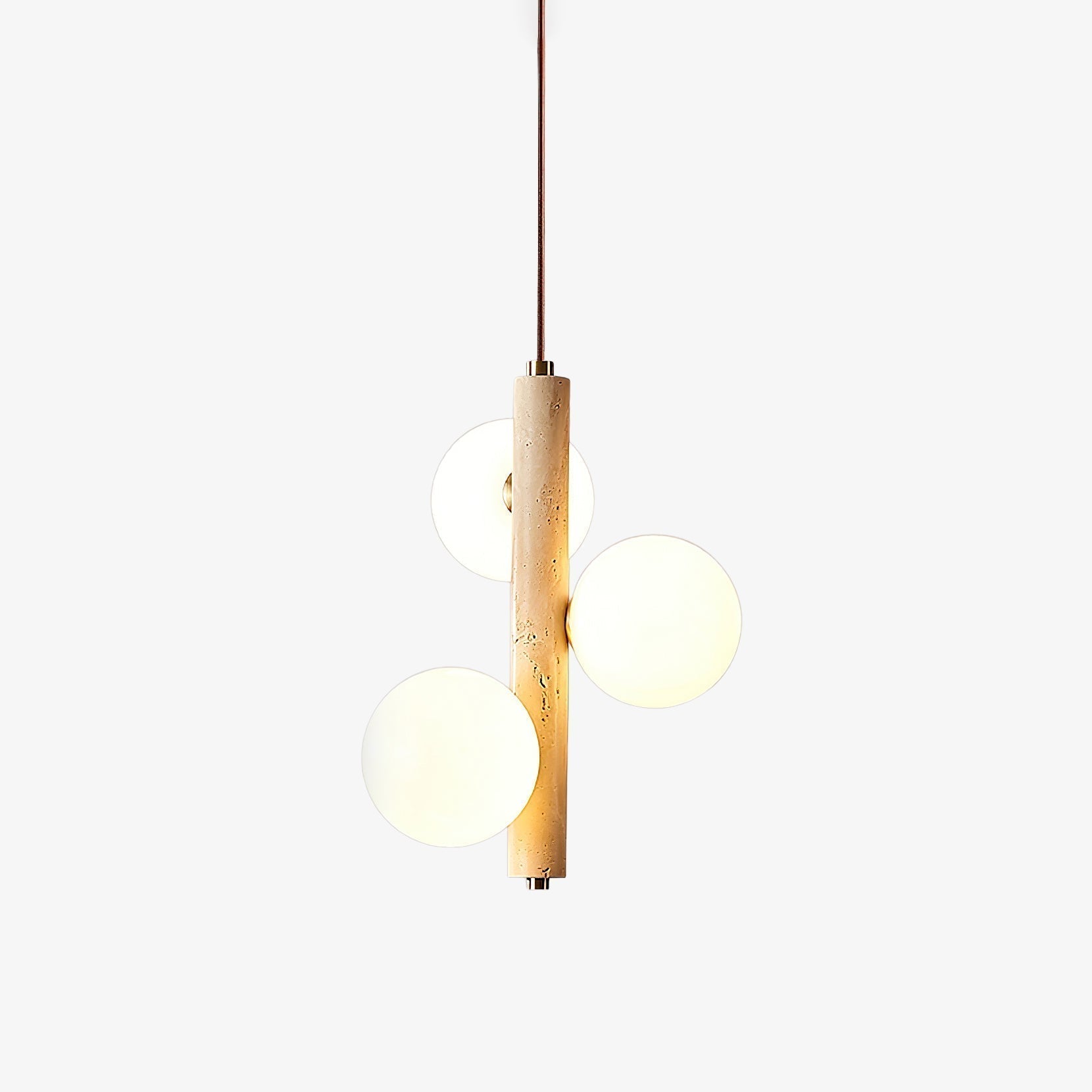 Aursorel Suspension Multi-Globe en Travertin - Neutralighting