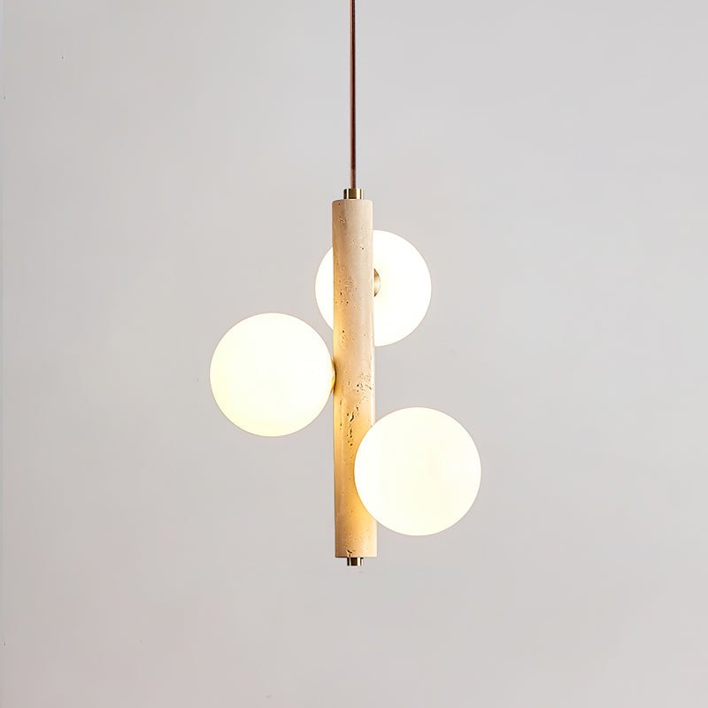 Aursorel Suspension Multi-Globe en Travertin - Neutralighting