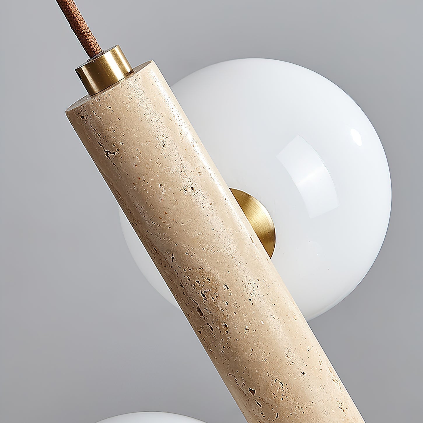 Aursorel Suspension Multi-Globe en Travertin - Neutralighting