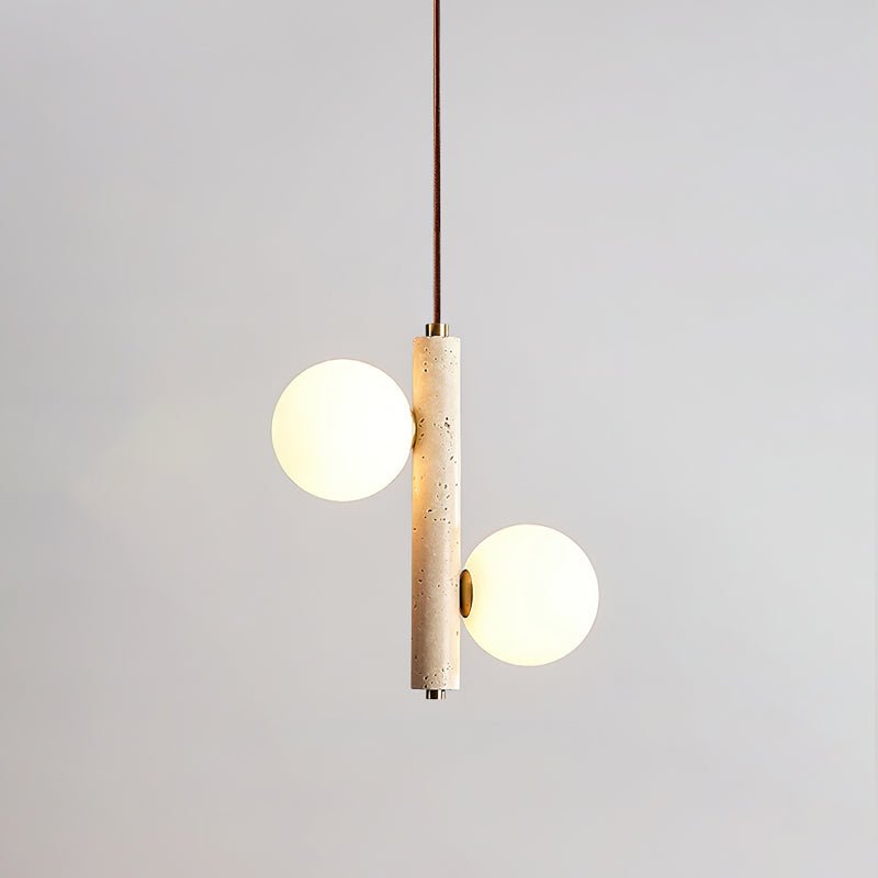 Aursorel Suspension Multi-Globe en Travertin - Neutralighting
