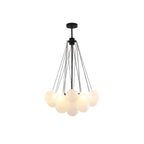 Lustra Chandelier Bulles en Verre Satiné - Neutralighting