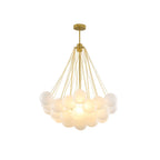 Lustra Chandelier Bulles en Verre Satiné - Neutralighting