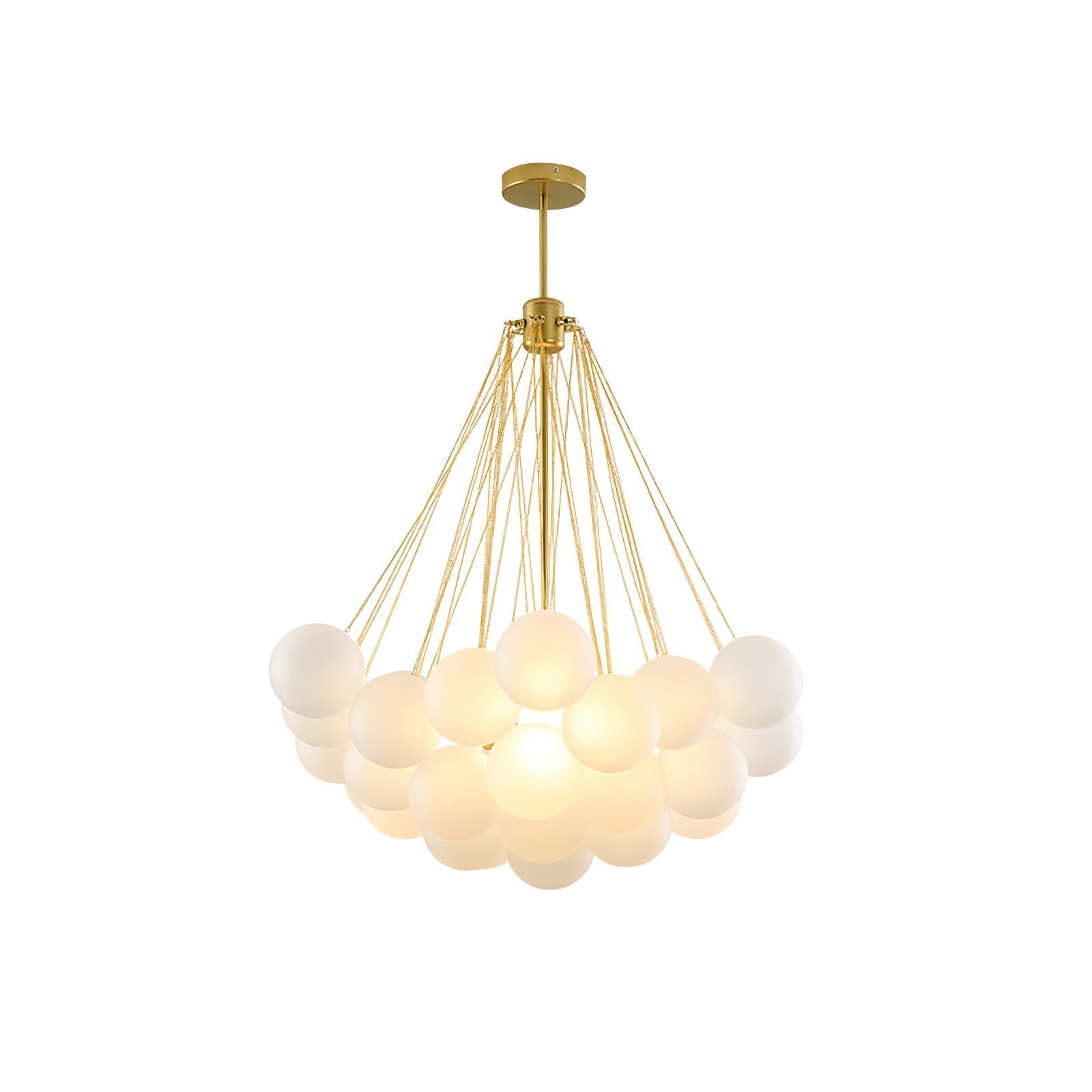 Lustra Chandelier Bulles en Verre Satiné - Neutralighting