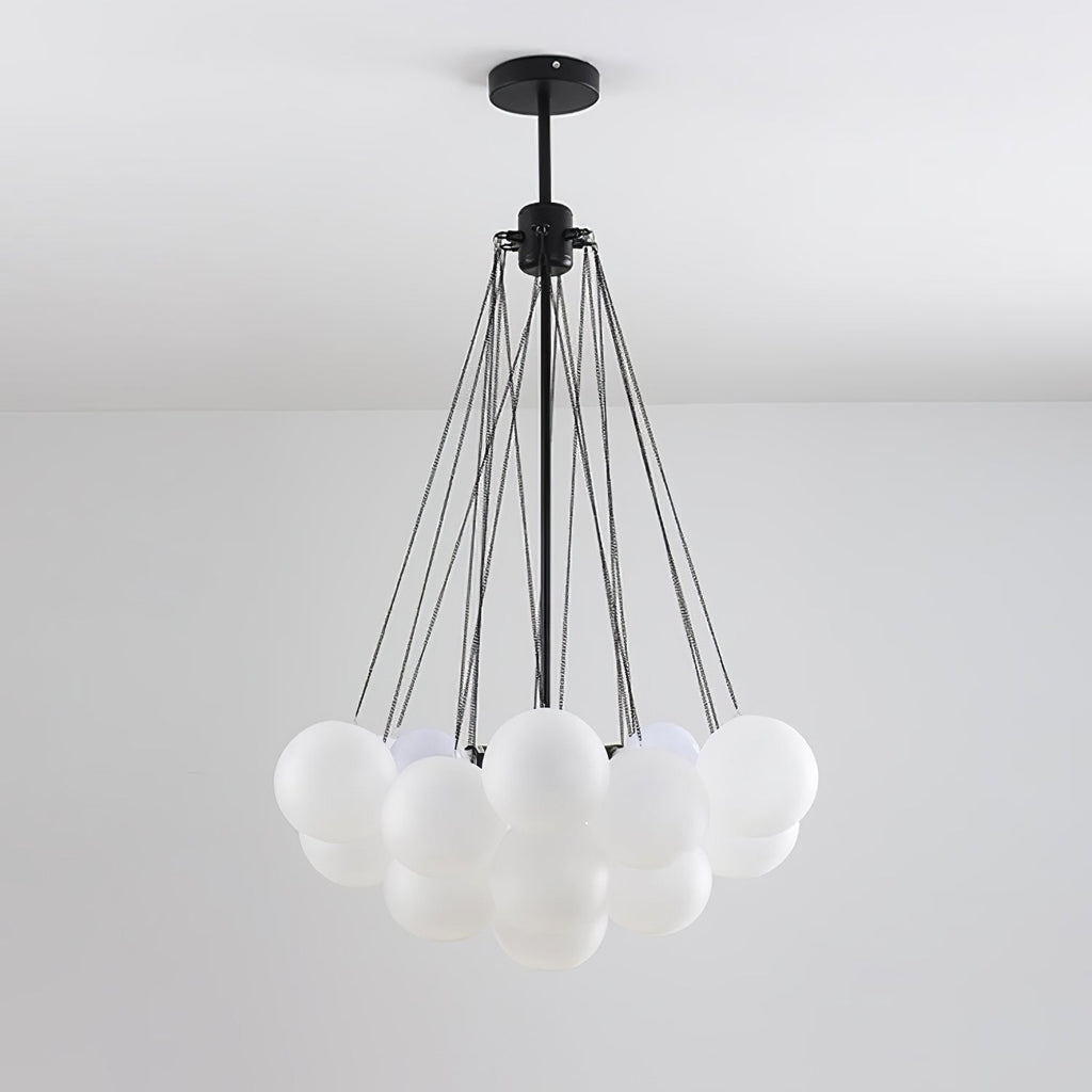 Lustra Chandelier Bulles en Verre Satiné - Neutralighting