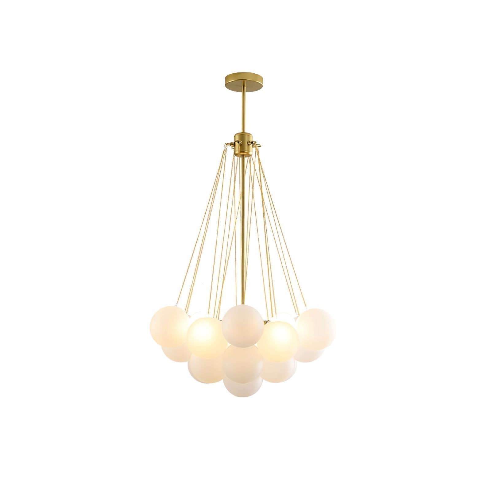 Lustra Chandelier Bulles en Verre Satiné - Neutralighting
