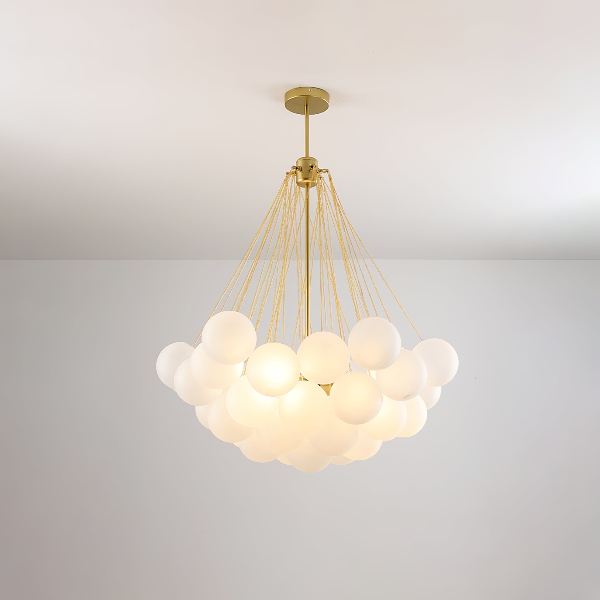Lustra Chandelier Bulles en Verre Satiné - Neutralighting