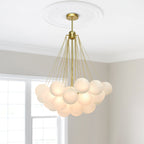 Lustra Chandelier Bulles en Verre Satiné - Neutralighting