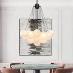Lustra Chandelier Bulles en Verre Satiné - Neutralighting
