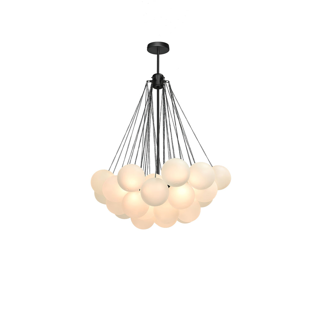 Lustra Chandelier Bulles en Verre Satiné - Neutralighting