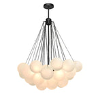 Lustra Chandelier Bulles en Verre Satiné - Neutralighting