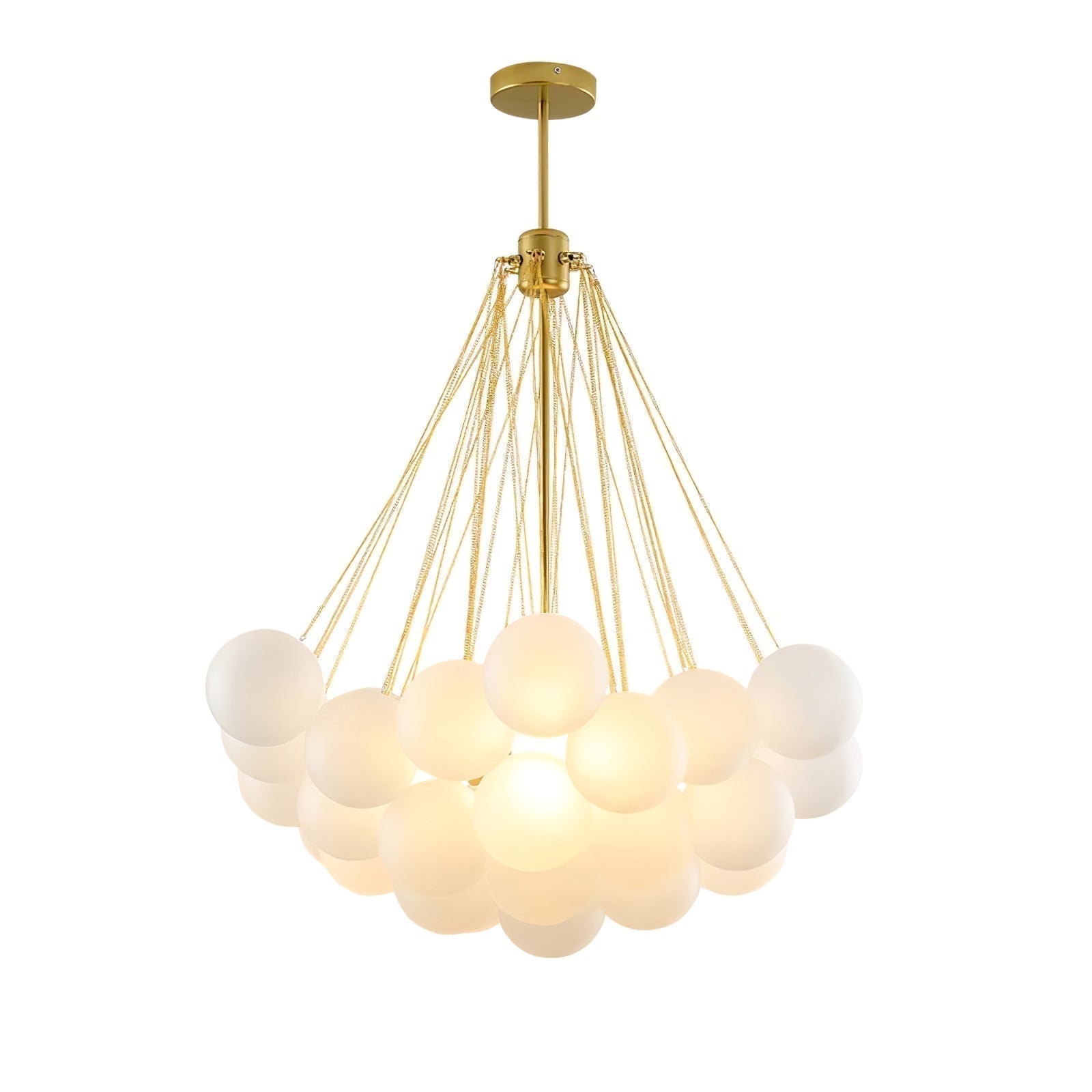 Lustra Chandelier Bulles en Verre Satiné - Neutralighting