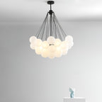 Lustra Chandelier Bulles en Verre Satiné - Neutralighting