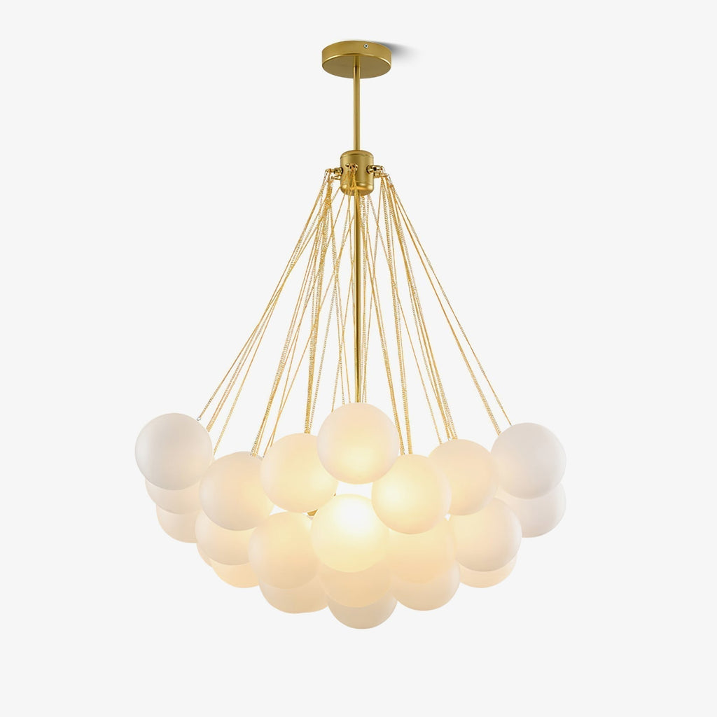 Lustra Chandelier Bulles en Verre Satiné - Neutralighting